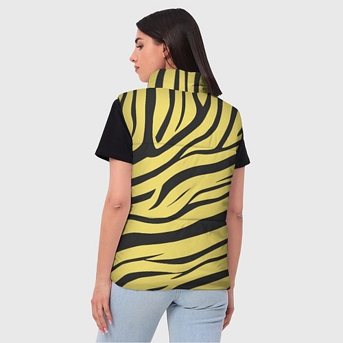 Женский жилет Светлый тигровый паттерн / 3D-Черный – фото 4