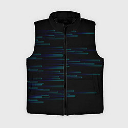 Женский жилет Color blue black strip, цвет: 3D-черный
