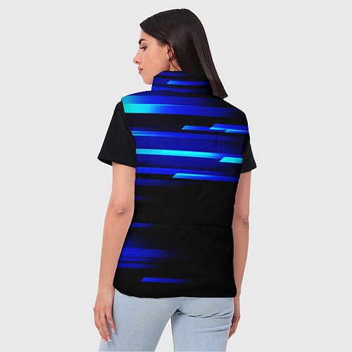 Женский жилет Color blue black / 3D-Черный – фото 4