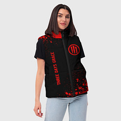 Женский жилет Three Days Grace - red gradient вертикально, цвет: 3D-черный — фото 2