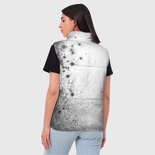 Женский жилет Queen - white gradient по-вертикали / 3D-Черный – фото 4