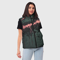 Женский жилет Гранж потертая текстура, цвет: 3D-светло-серый — фото 2