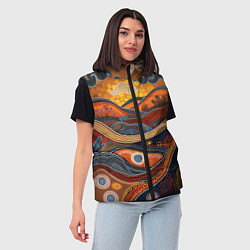 Женский жилет Горы и холмы в виде узоров, цвет: 3D-черный — фото 2