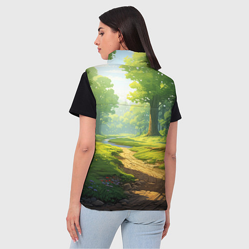 Женский жилет Fabulous forest / 3D-Черный – фото 4