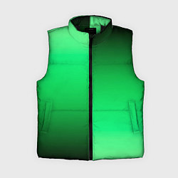 Женский жилет Чёрно-зелёный градиент пополам