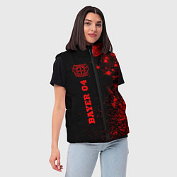 Женский жилет Bayer 04 - red gradient по-вертикали, цвет: 3D-черный — фото 2