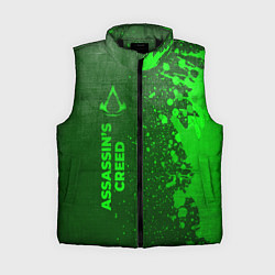Женский жилет Assassins Creed - green gradient по-вертикали