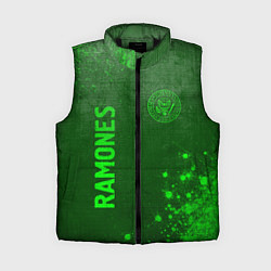 Женский жилет Ramones - green gradient вертикально