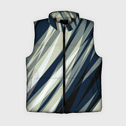 Женский жилет Синий с оливковым диагональные полосы, цвет: 3D-черный