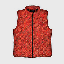Женский жилет Морковный красный текстурированный узоры