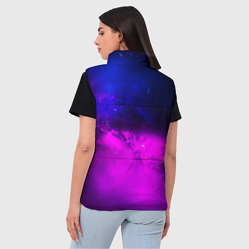 Женский жилет Космонавт среди облаков / 3D-Черный – фото 4