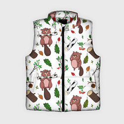 Женский жилет Бобер и полено, цвет: 3D-красный