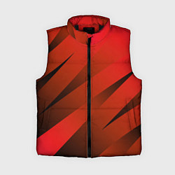 Женский жилет Красно-коричневый абстрактные полосы