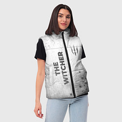 Женский жилет The Witcher - white gradient вертикально, цвет: 3D-черный — фото 2