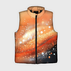 Женский жилет Блестящая текстура персикового цвета