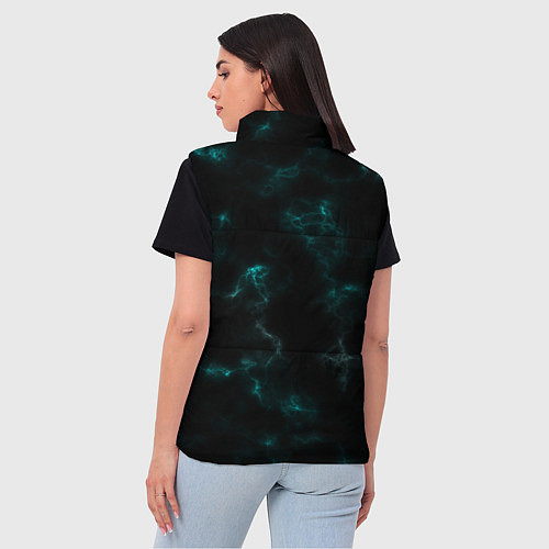 Женский жилет Color black turquoise / 3D-Черный – фото 4