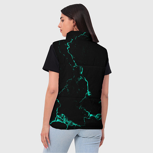 Женский жилет Color black turquoise / 3D-Черный – фото 4