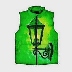 Женский жилет Уличный зелёный фонарь, цвет: 3D-черный