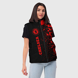 Женский жилет Chelsea - red gradient по-вертикали, цвет: 3D-черный — фото 2