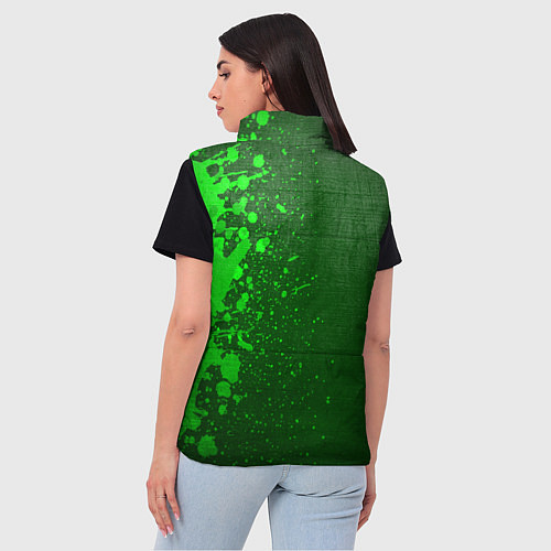 Женский жилет AC Milan - green gradient по-вертикали / 3D-Черный – фото 4