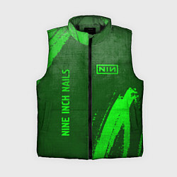 Женский жилет Nine Inch Nails - green gradient вертикально