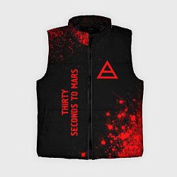 Женский жилет Thirty Seconds to Mars - red gradient вертикально, цвет: 3D-черный