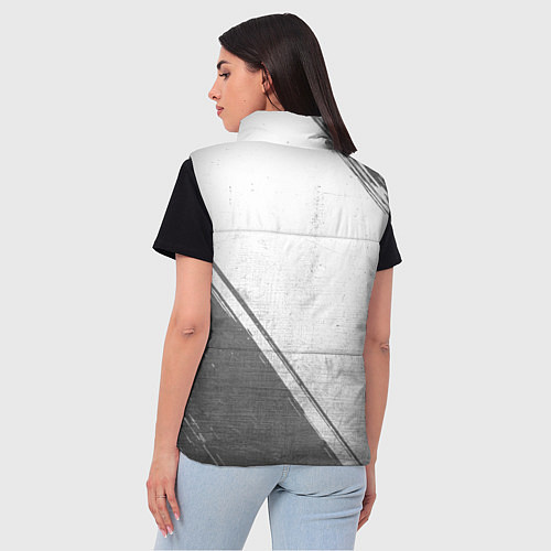 Женский жилет Manowar - white gradient вертикально / 3D-Черный – фото 4
