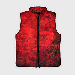 Женский жилет Абстракция - red shabby wall