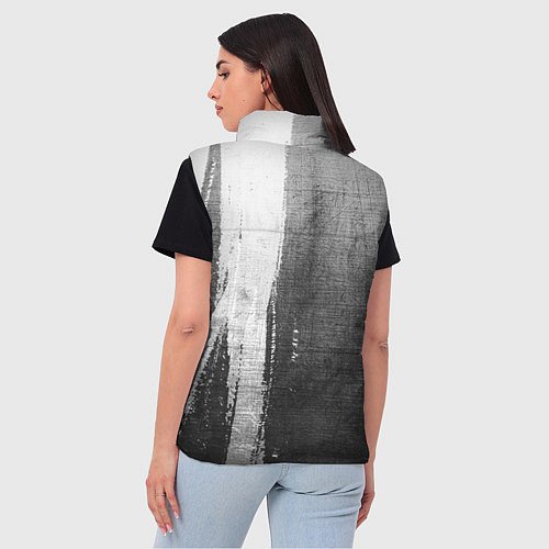 Женский жилет Bon Jovi - grey gradient по-вертикали / 3D-Черный – фото 4