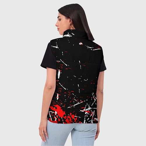 Женский жилет Арсенал штрихи красок / 3D-Черный – фото 4