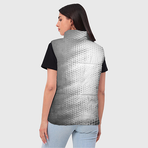 Женский жилет Volvo - white gradient по-вертикали / 3D-Черный – фото 4