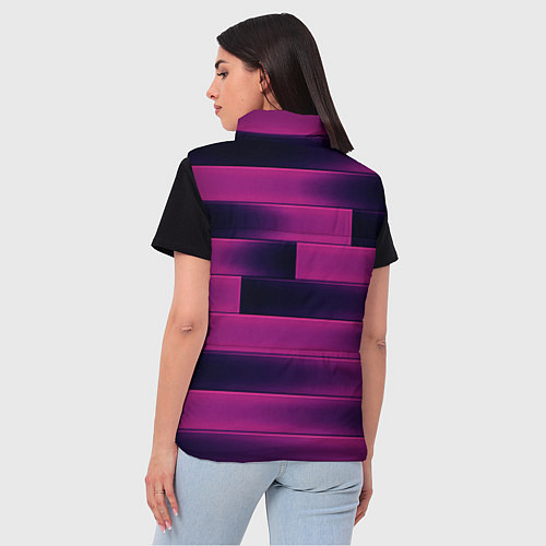 Женский жилет Color pink square / 3D-Черный – фото 4
