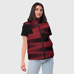 Женский жилет Color red square, цвет: 3D-черный — фото 2