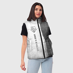 Женский жилет System of a Down - white gradient по-вертикали, цвет: 3D-черный — фото 2