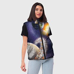 Женский жилет Парад планет, цвет: 3D-черный — фото 2