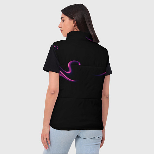 Женский жилет Color pink abstraction / 3D-Черный – фото 4