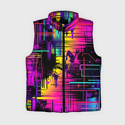 Женский жилет Дискотечная абстракция, цвет: 3D-черный