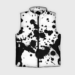 Женский жилет Брызги черной краски, цвет: 3D-черный