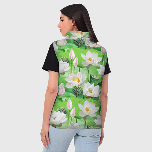 Женский жилет Озеро лотосов / 3D-Светло-серый – фото 4