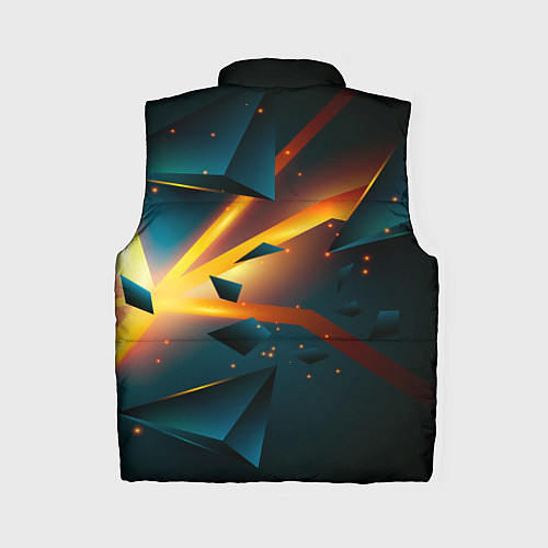 Женский жилет Космический неоновый разлом / 3D-Светло-серый – фото 2