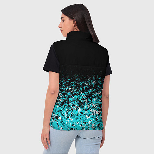 Женский жилет Sport чёрно-голубой пятнистый / 3D-Черный – фото 4