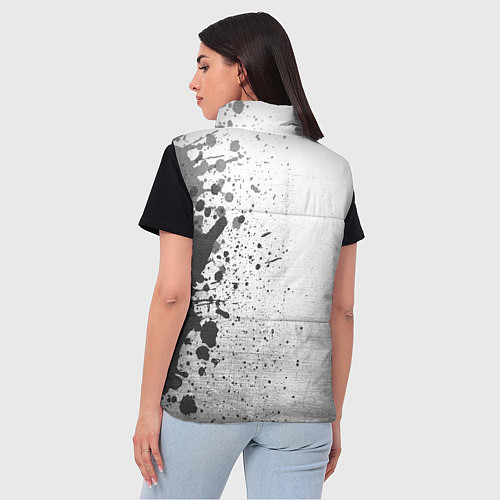 Женский жилет Arctic Monkeys - white gradient по-вертикали / 3D-Черный – фото 4