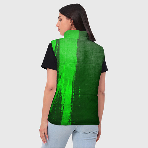 Женский жилет Audi - green gradient по-вертикали / 3D-Черный – фото 4