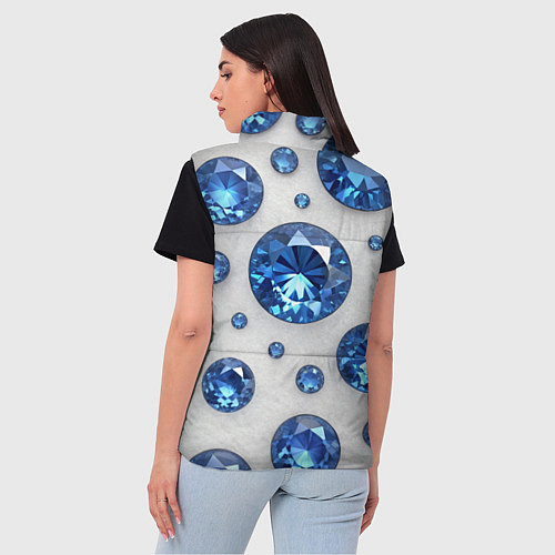 Женский жилет Россыпь сапфиров / 3D-Черный – фото 4