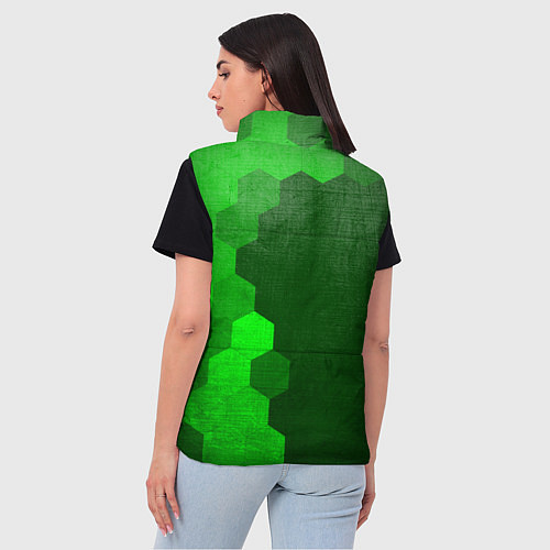 Женский жилет The Last Of Us - green gradient по-вертикали / 3D-Черный – фото 4