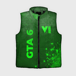 Женский жилет GTA 6 - green gradient вертикально, цвет: 3D-черный