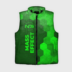 Женский жилет Mass Effect - green gradient по-вертикали, цвет: 3D-черный