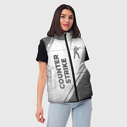Женский жилет Counter Strike - white gradient вертикально, цвет: 3D-черный — фото 2