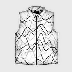 Женский жилет Белый с серыми волнистыми полосами