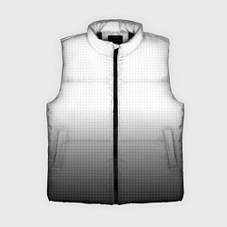 Женский жилет Из белого в чёрный градиент с точками